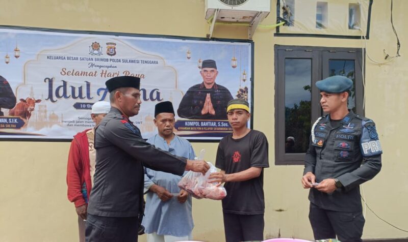 Tabungan Kurban Personel Brimob Hasilkan 28 Ekor Sapi, Daging Dibagikan ke Masyarakat