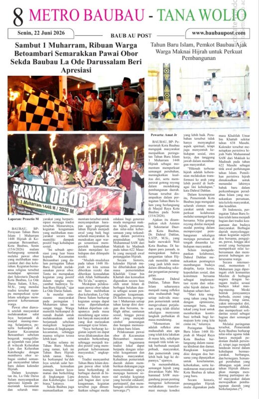 Epaper Koran Harian Baubau Post Edisi 22 Juni 2026 9 08 8