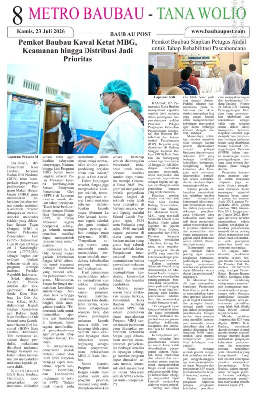 Epaper Koran Harian Baubau Post Edisi 23 Juli 2026 9 08 6