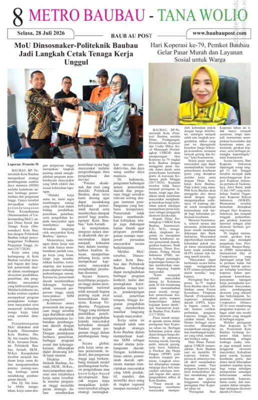 Epaper Koran Harian Baubau Post Edisi 28 Juli 2026 9 08 8