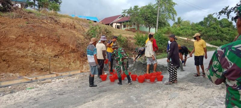 Kolaborasi TNI dan Warga Percepat Proyek Drainase TMMD ke 129 di Ambuau Indah di Buton