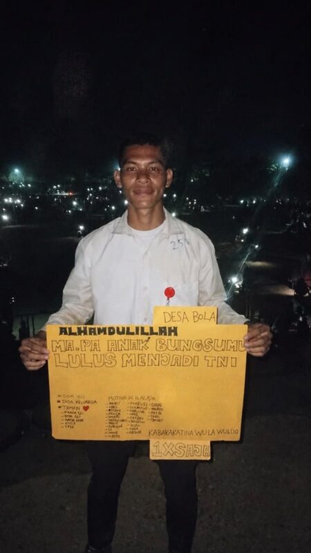Bukan Karena Uang, Tetapi Karena Harapan Ibu, Doa, Tekad, dan Dukungan, Kisah Anak Petani dari Buton Selatan Bersama Kepedulian Bupati H Muh Adios Menguatkan Langkah Deni Meraih Mimpi Menjadi Prajurit TNI 3 3