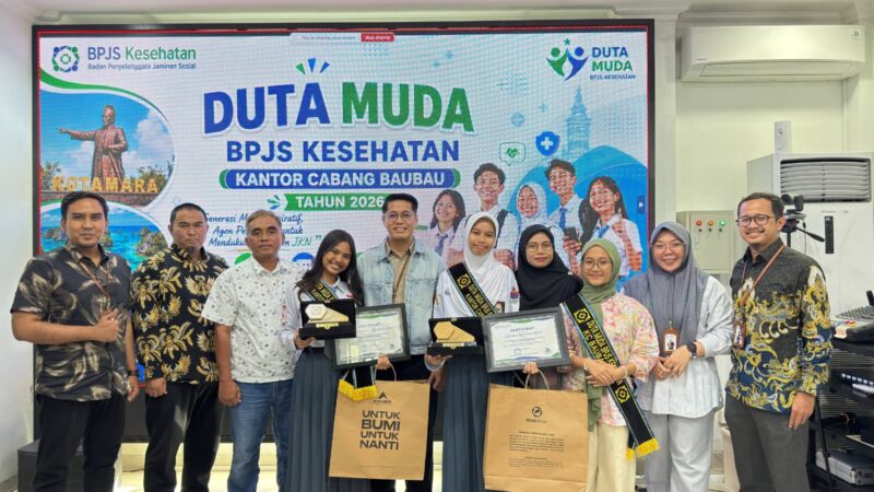 Siswi SMAN 2 Baubau Ayudya Yusuf Raih Duta Muda BPJS Kesehatan Baubau Tahun 2026