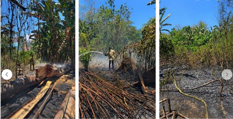 10 Kebakaran Lahan Melanda Baubau, Api Nyaris Capai Rumah dan Kabel Listrik, Damkar Minta Warga Hentikan Bakar Sampah