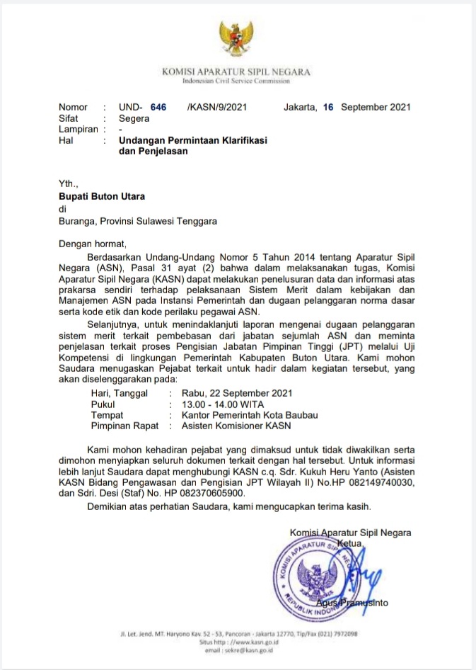 Persoalan Nonjob Sejumlah Pejabat di Butur KASN Mulai Bergerak 2 F01.3 BUTUR 3