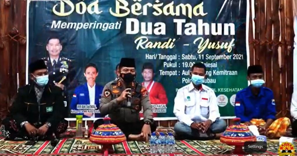 Peringati 2 Tahun Randy dan Yusuf, Polres Baubau dan Sejumlah Elemen Mahasiswa Gelar Doa Bersama 2 F04.3