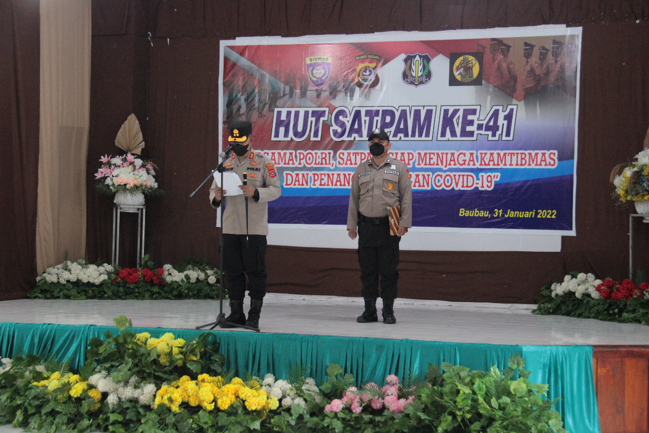 Polres Baubau dan Satpam Sinergi Jaga Kamtibmas dan Penanggulangan Covid-19 1 F01.3 Polres