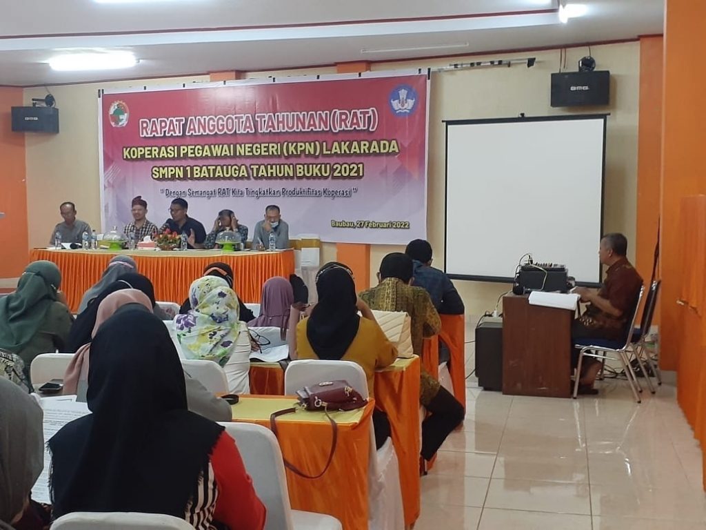 Koperasi Maju dan Sehat, Jika Rutin Gelar RAT 2 F02.2 KPN Lakarada SMPN 1 Batauga Gelar RAT