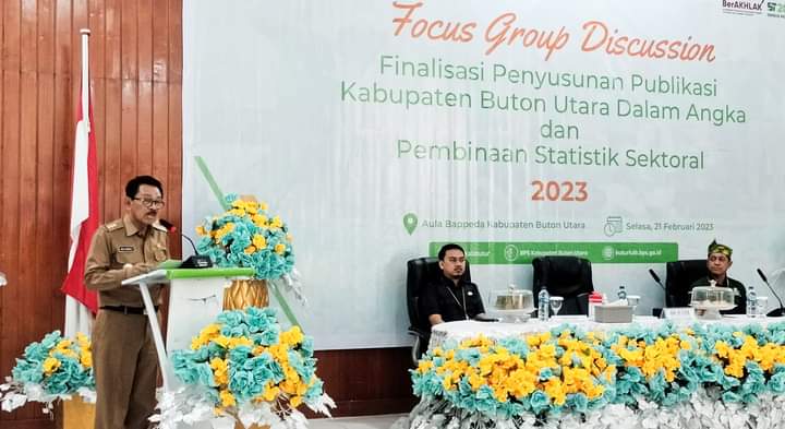 Bupati Butur Ridwan Zakaria Buka FGD Finalisasi Penyusunan Publikasi Dalam Angka dan Pembinaan Statistik Sektoral 2023 2 F04.1 3