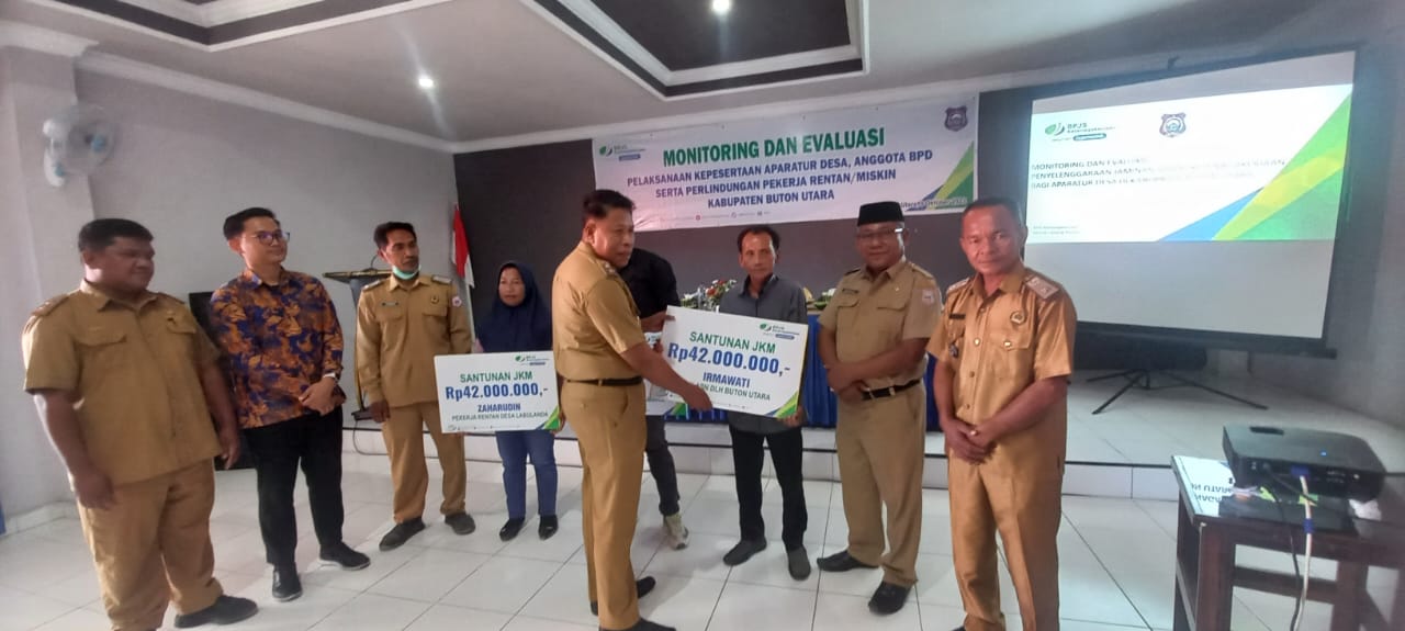 Monev Pelaksanaan Kepesertaan BPJS Ketenagakerjaan untuk Aparat Desa dan BPD Resmi di Buka Wabup Butur Ahali