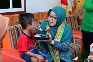 Ketua TP PKK Kota Baubau Reffiani Dwiatmo Kunjungi Pondok Stunting di Katobengke