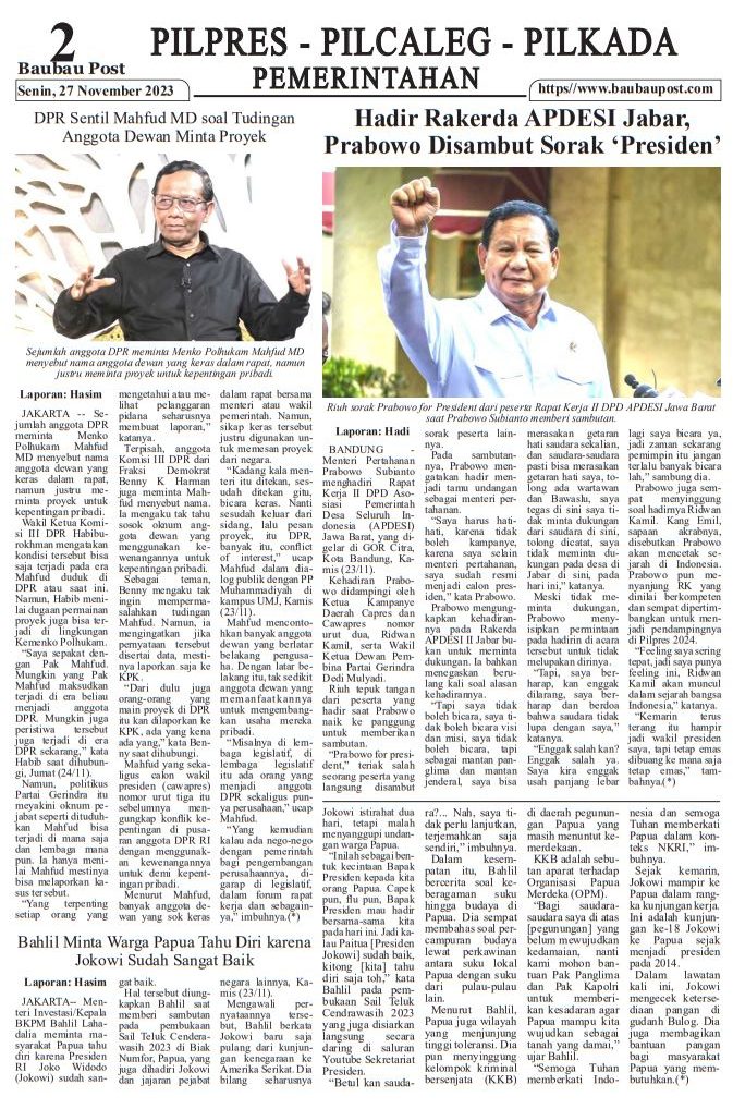 e-Paper Koran Baubau Post Edisi 27 November 2023 3 02 2 rotated