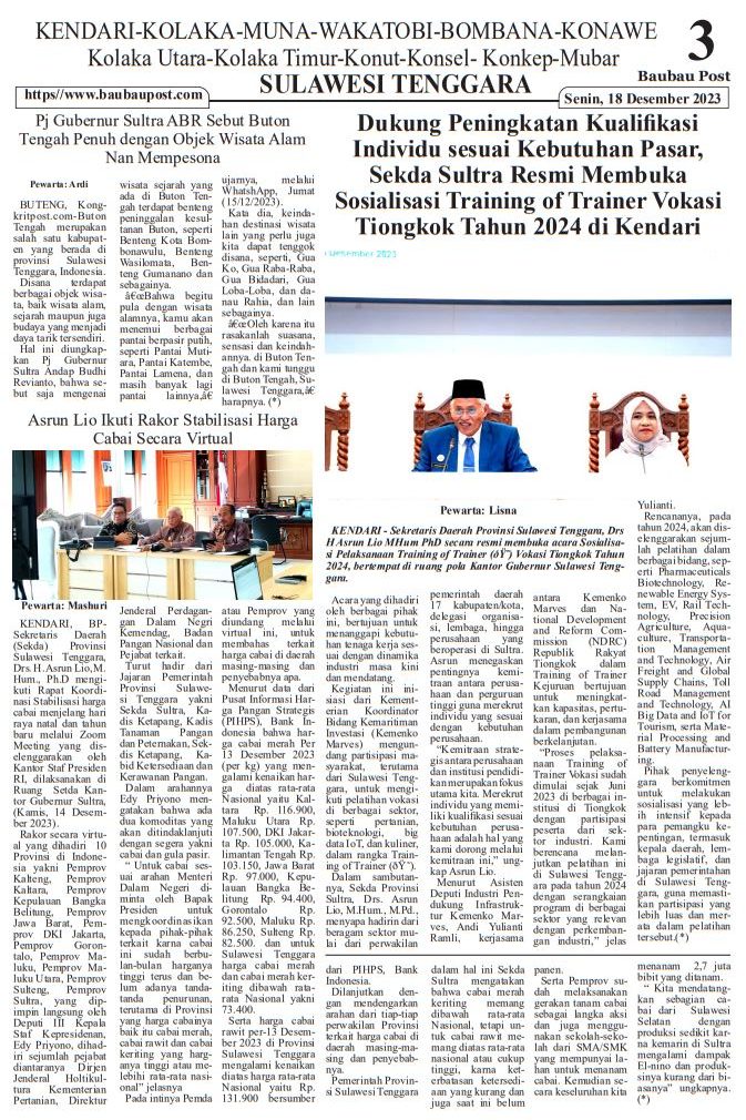 e-Paper Koran Baubau Post Edisi 18 Desember 2023 4 03 9 rotated