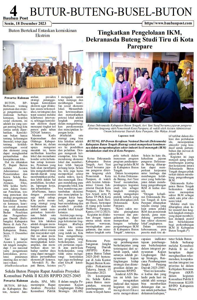 e-Paper Koran Baubau Post Edisi 18 Desember 2023 5 04 8 rotated
