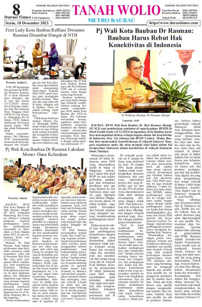 e-Paper Koran Baubau Post Edisi 18 Desember 2023 9 08A dt rotated