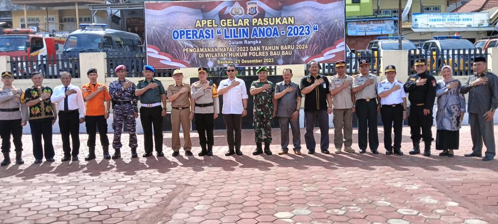 Polres Baubau Gelar Apel Pasukan Operasi Lilin Anoa 2023 Agar Pengamanan Nataru Berjalan Optimal