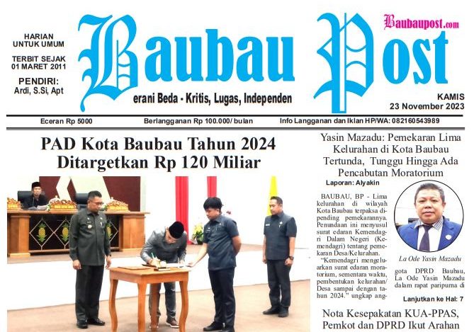 e-Paper Koran Baubau Post Edisi 23 November 2023