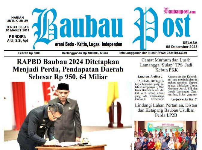 e-Paper Koran Baubau Post Edisi 05 Desember 2023