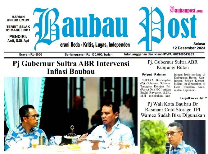 e-Paper Koran Baubau Post Edisi 12 Desember 2023 1 e-Paper Koran Baubau Post Edisi 12 Desember 2023