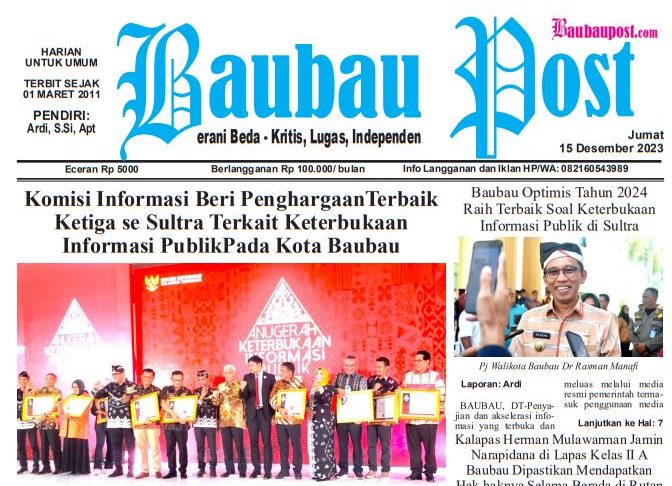 e-Paper Koran Baubau Post Edisi 15 Desember 2023