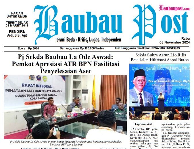 Epaper Koran Baubau Post Edisi 06 November 2024 1 Epaper Koran Baubau Post Edisi 06 November 2024