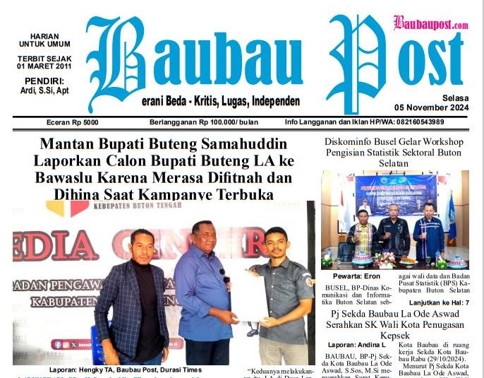 Epaper Koran Baubau Post Edisi 05 November 2024 1 Epaper Koran Baubau Post Edisi 05 November 2024