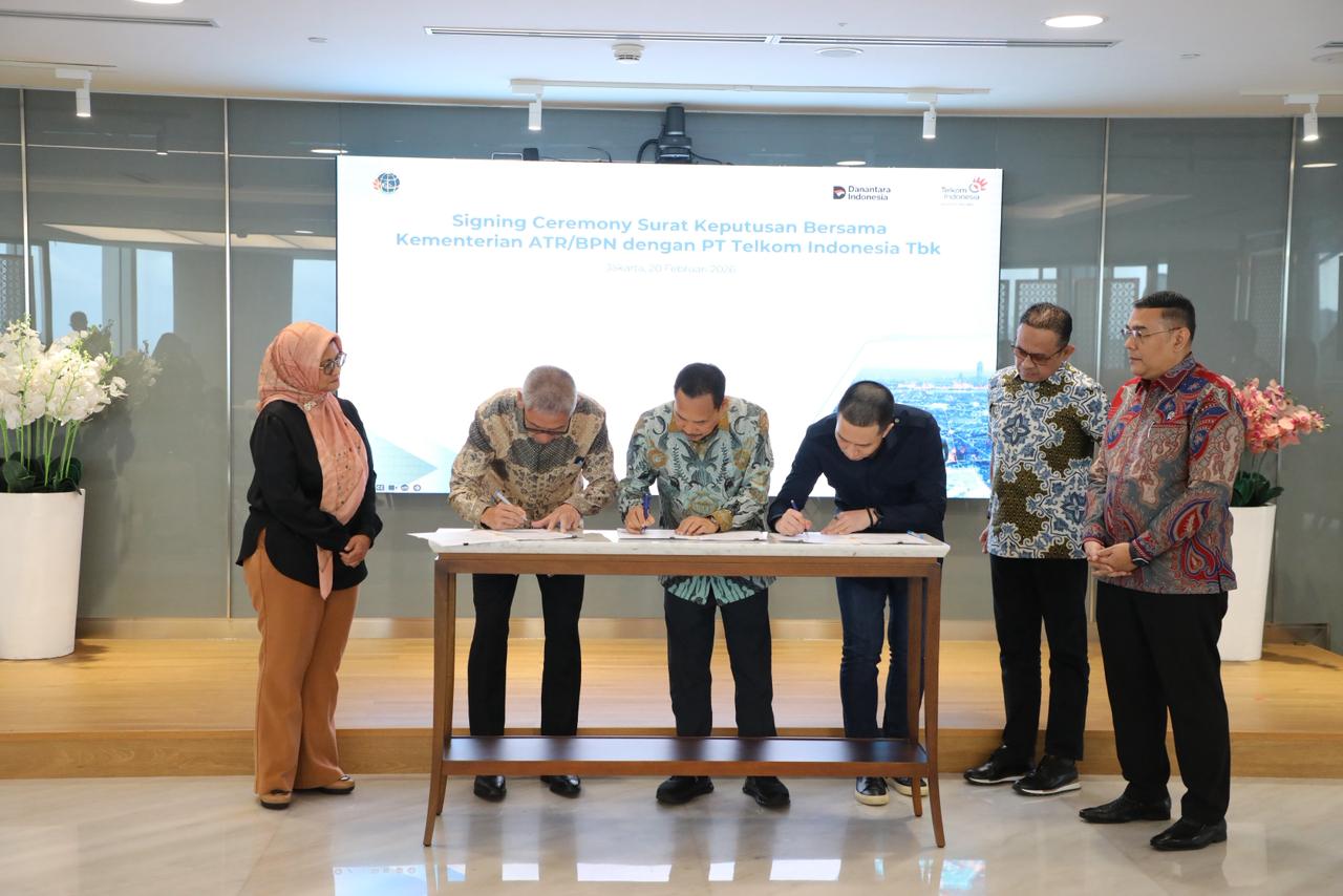 ATR/BPN dan Telkom Bentuk Satgas 2026 untuk Percepatan Legalisasi Aset Tanah