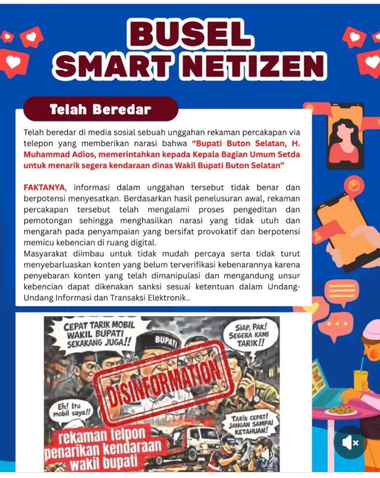 Pemkab Buton Selatan Klarifikasi Rekaman Viral Bupati Soal Mobil Dinas Diduga Telah Dimanipulasi