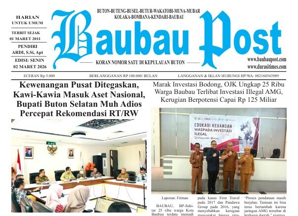 Epaper Koran Harian Baubau Post Edisi 2 Maret 2026
