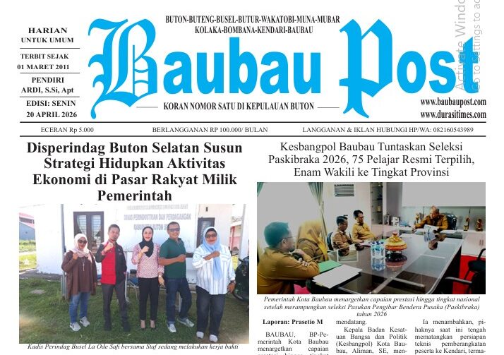 Epaper Koran Harian Baubau Post Edisi 20 April 2026