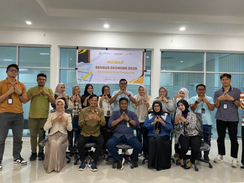 BPS Buton Selatan Gelar NGIBAR Perdana SE2026 Bersama Bank Sultra Cabang Pembantu Batauga