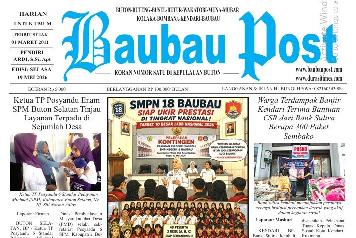 Epaper Koran Harian Baubau Post Edisi 19 Mei 2026 1 Epaper Koran Harian Baubau Post Edisi 19 Mei 2026