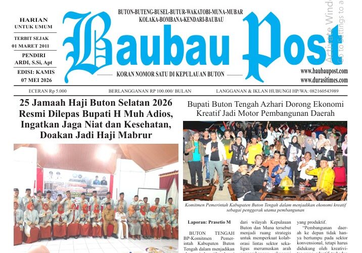 Epaper Koran Harian Baubau Post Edisi 07 Mei 2026