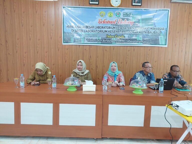 Penguatan SDM dan Sarana Laboratorium Jadi Fokus Kunjungan Kepala BB Labkesmas Makassar Doktor Irene di Labkesda Baubau