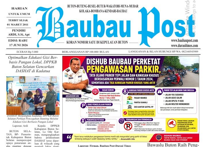 Epaper Koran Harian Baubau Post Edisi 17 Juni 2026