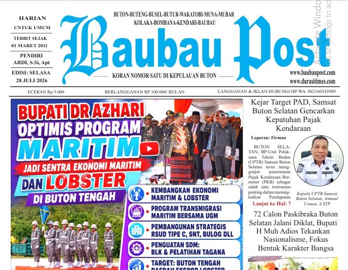 Epaper Koran Harian Baubau Post Edisi 28 Juli 2026 1 Epaper Koran Harian Baubau Post Edisi 28 Juli 2026