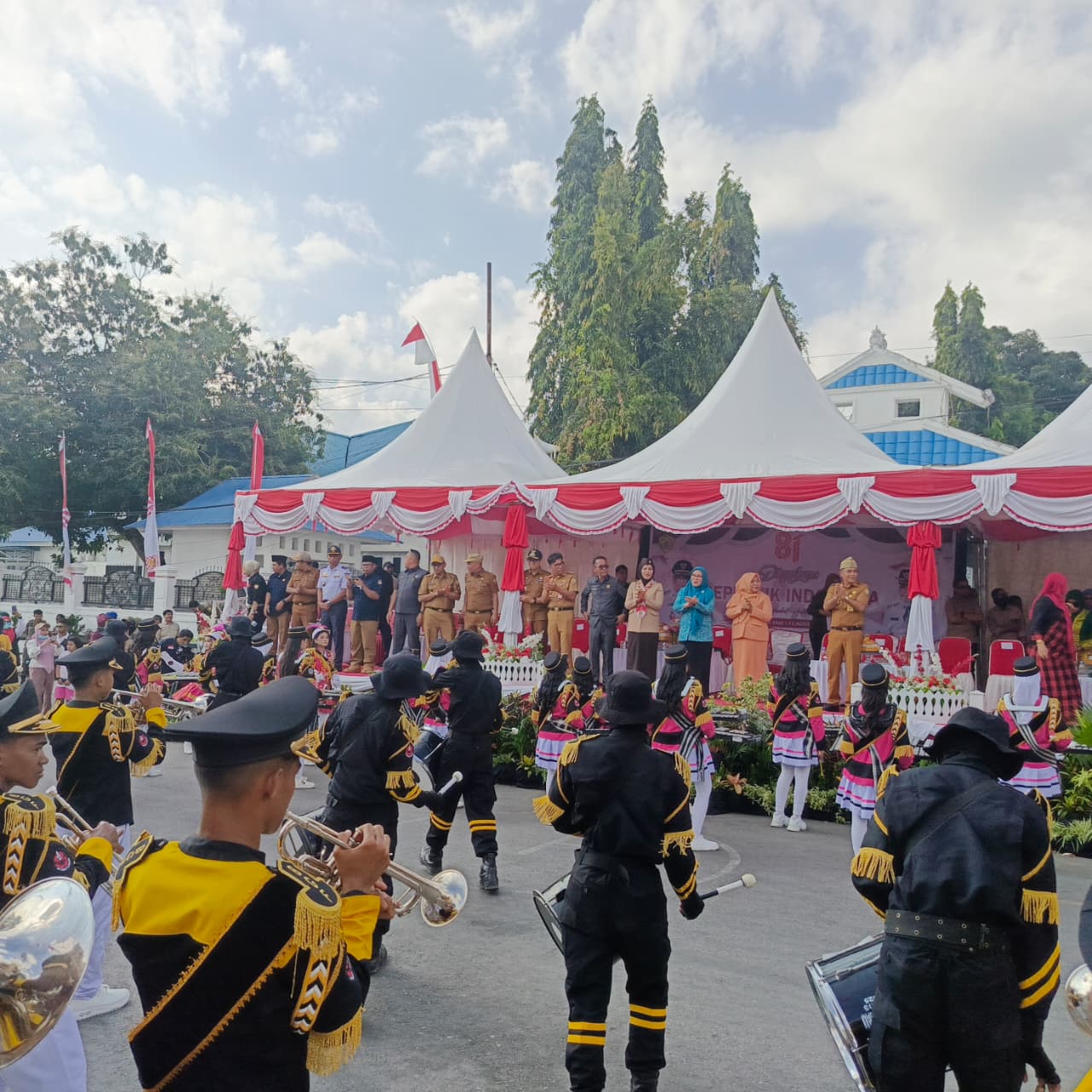 GJI HUT RI ke-81, Barisan Pramuka Kota Baubau Tampil Penuh Semangat