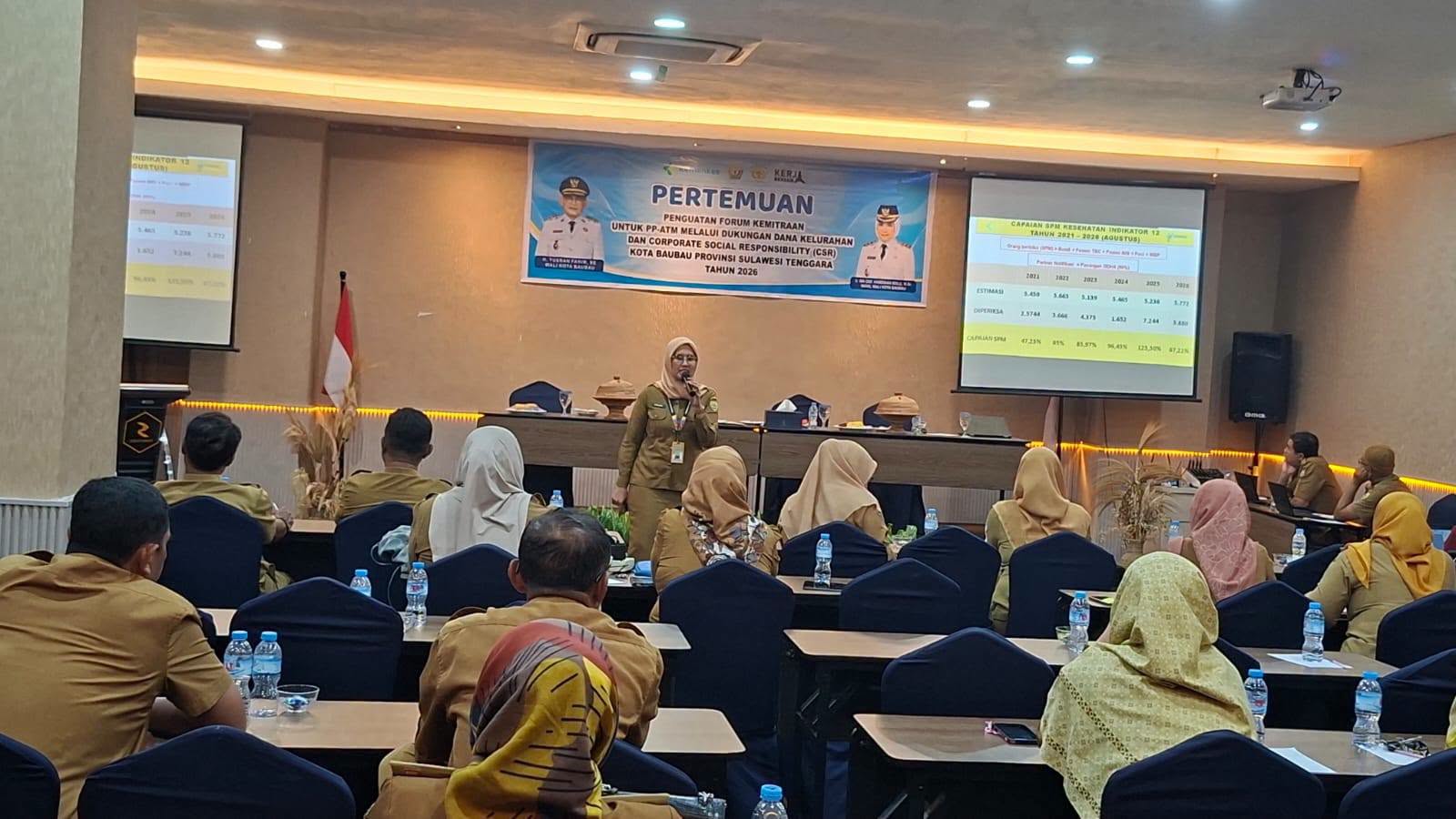 Baubau Perkuat Perang Melawan AIDS, TB, dan Malaria Lewat Dana Kelurahan 1 BAUBAU, BAUBAUPOST.COM – Pemerintah Kota Baubau memperluas strategi penanggulangan AIDS, tuberkulosis (TB), dan malaria (ATM) dengan mengandalkan pembiayaan kolaboratif di luar APBD. Dana Kelurahan dan Corporate Social Responsibility (CSR) perusahaan didorong menjadi bagian dari upaya memperkuat pencegahan, penemuan kasus, hingga pendampingan pengobatan masyarakat. "Baubau Perkuat Perang Melawan AIDS, TB, dan Malaria Lewat Dana Kelurahan,"