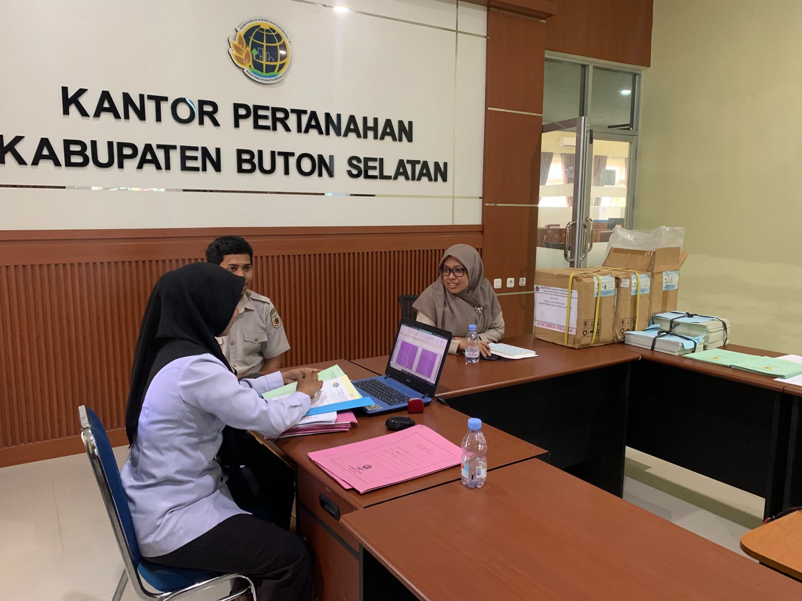 Kantor Pertanahan Buton Selatan Ikuti Rapat Validasi Blanko Sertifikat Analog, ATR/BPN Sultra Perkuat Tertib Adninistras