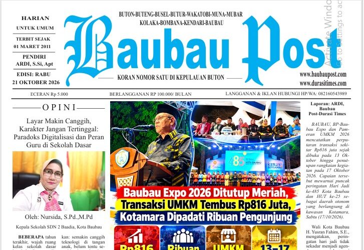 Koran Online Baubau Post Edisi 19 Oktober 2026