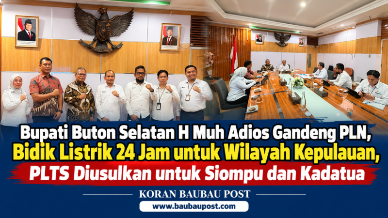 Bupati Buton Selatan H Muh Adios Gandeng PLN, Bidik Listrik 24 Jam untuk Wilayah Kepulauan, PLTS Diusulkan untuk Siompu dan Kadatua