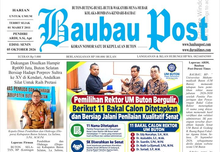Epaper Koran Harian Baubau Post Edisi 05 Oktober 2026